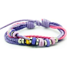 Barbados Boncuk Detaylı Ip Unisex Bileklik 703-850