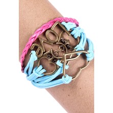 Sonsuz Aşk Kalp Salaş Unisex Bileklik 2351-2570