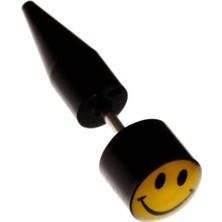 Smiley Figür Bioplast Tapers Küpe K3