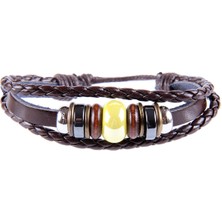 Survıvor Sarı Boncuklu Unisex Bileklik 2291-2342
