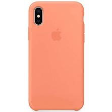 Piyasa Sepeti Apple iPhone X Uyumlu Logolu Içi Kadife Altı Açık Lansman Pembe Silikon Kılıf