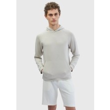 Taş Kapüşonlu Düz Sweatshırt