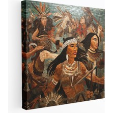 Popcas Amazon Kadınları Mozaik Kanvas Tablo - Amazon Kadınları Cesur Savaşçılar Ince Detaylar Mozaik Sanatı