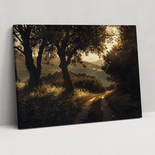 Popcas Sıcak Tonlar Kanvas Tablo - Günbatımı Manzara Duvar Sanatı - Caravaggio Tarzı Duvar Sanatı