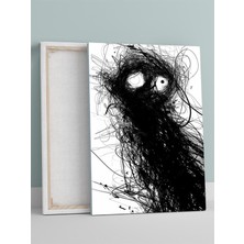 Shadow Eyes, Gölge Gözler Soyut Sanat Kanvas Tablo - Tuval Tablo, Sanatsal Dekorasyon