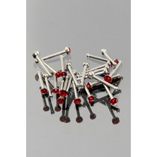 Kırmızı Taşlı Hızma Piercing K3