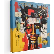 Popcas Basquiat Kanvas Tablo - Çok Boyutlu Karışım - Basquiat Karma Medya Kanvas Tablo Kanvas Duvar Sanatı