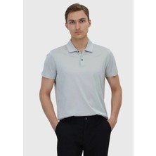 Ramsey Açık Gri Düz %100 Pamuk T-Shirt