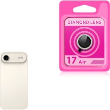 Case 4u Apple iPhone 17 Air Cl-06 Kamera Lens Koruyucu Tempered Cam Renkli Taşlı Tasarım Gold