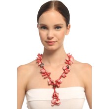 Deniz Kabuğundan Kırmızı Renkli Kolye