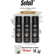 Selsil 3'lü Sıvı Gres Yağlayıcı, 500 ml ve Rosie Pamuk