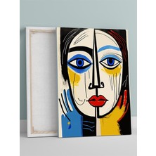 Divided Self, Bölünmüş Benlik Kübizm Kanvas Tablo - Tuval Tablo, Sanatsal Dekorasyon