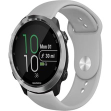Garmin Forerunner 645 / 645 Music ile Uyumlu Kordon Yumuşak Dokulu Esnek Jel Silikon Kayış