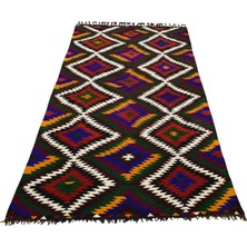 Yeni El Dokuması Geometrik Antalya Barak Yörük Yün Kilim 6310