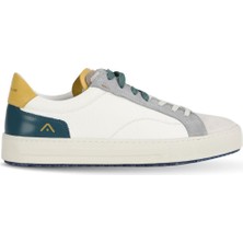 Bueno Shoes Beyaz Kırık-Gri Deri Erkek Spor Ayakkabı 11218-7335AM 11218-7335AM