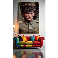 Özkacar Group Atatürk Portre Ev Duvar Salon Güzellik Salonu Ofis Dükkan Dekarasyon Kanvas Tablo