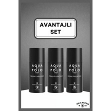 Aqua Di Polo 1987 Gran Paradiso Parfümlü Erkek Deodorant Seti 150 ml 3 Adet | Odunsu, Narenciye | Alüminyum İçermez