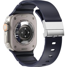Apple Watch Ultra 49MM Redclick KRD-145 Metal Tokalı Silikon Kordon
