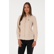 U.S. Polo Assn. Kadın Kum Uzun Kollu Basic Gömlek 50316711-VR085
