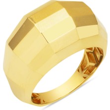 Prizma Taşsız Altın Yüzük 14 Ayar