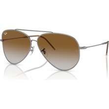 Ray-Ban RB 0101S 004 CB 59 Unisex Güneş Gözlüğü Gümüş Çerçeve Metal Hafif Tasarım