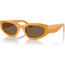 Vogue 5585-S 315973 54-0 Kadın Güneş Gözlüğü Turuncu Çerçeve ve Kahverengi Cam ile UV 400 Koruma