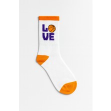 Basketball Love Desenli Unisex Spor Çorap
