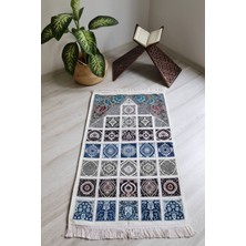 40 Yama Desenli Astarlı Lüks Seccade S1017 Gri