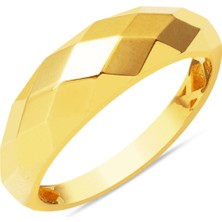 Prizma Köşeli 14 Ayar Altın Yüzük