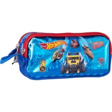 Hot Wheels Araba Desenli Mavi Kalem Kutusu 2598