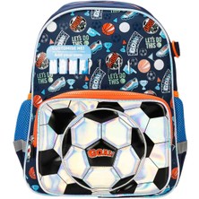 Futbol Desenli Lacivert Anaokulu Çantası VST-CN0090