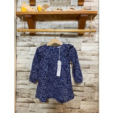 Ays Bebe Minizoo Baby Krinkıl Fırfır Detaylı Kız Çocuk Elbise