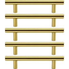 Alteta 5 Adet (128 mm - 12.8 Cm) Gold Altın Metal Mobilya Mutfak Çekmece Dolap Kulbu Kulpu Kulpları