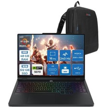 Lenovo Legion Pro 5 16ADR10 Amd Ryzen 9 8940HX 48GB Ddr5 512GB SSD 8GB/RTX5070/115W 16" Wqxga IPS 500NITS 240Hz Freedos Taşınabilir Bilgisayar 83LT0046TRF17 + Zettaçanta