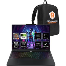 Lenovo Legion Pro 5 Amd Ryzen 9 8940HX 40GB 4tb+4tb SSD RTX5070/8GB 115W 16" Qhd+ 240Hz Fdos Taşınabilir Bilgisayar & Per4 Çanta 83LT0046TRP330