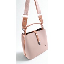 Baskı Desenli Geniş Askılı Su Geçirmez 3 Gözlü Kadın Omuz Çantası