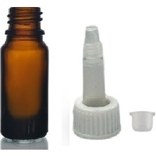 5ml Kahverengi Cam Şişe Getamisin Kapak, 20 Adet, Plastik Üstten Damlalıklı Şişe, Damlatmalı Şişe, Damlatıcı Şişe