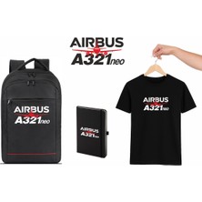 Vecihi Geliyor Airbus A321NEO Tshirt Çanta Defter Kombini Pilot - Havacı - Uçak Tutkunu Hediye