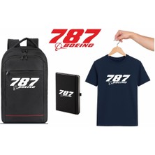 Vecihi Geliyor Boeing 787 Tshirt Çanta Defter Kombini Pilot - Havacı - Uçak Tutkunu Hediye