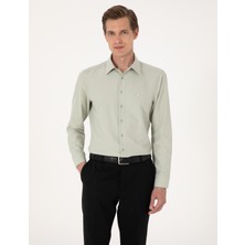 Pierre Cardin Erkek Yeşil Slim Fit Uzun Kollu Basic Gömlek 50316734-VR054