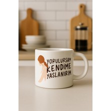 Hediyelik Replik Yazı Baskılı Porselen Kupa Su Bardağı