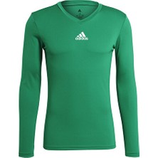 Adidas Team Base Tee Erkek Futbol Antrenman Uzun Kollu Tişört GN7504 Yeşil