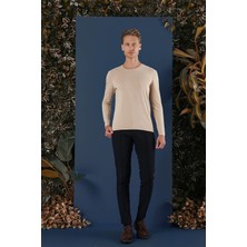 Ts 870 Slim Fit Bej Spor T-Shirt