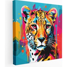 Popcas Çita Duvar Sanatı - Geometrik Çizgiler - Çita Kanvas Tablo Ev Dekorasyonu