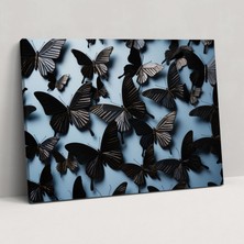 Popcas Kurutulmuş Kelebekler Fotoğraf Gerçeklik Koleksiyonu Kanvas Tablo - Doğal Kelebekler Doğa Duvar Sanatı