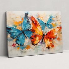 Popcas Dinamik Kelebekler Duvar Sanatı - Kurutulmuş Kelebekler Duvar Dekorasyonu Ifade Dolu