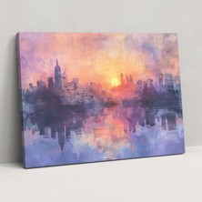 Popcas Empresyonist Şehir Manzarası Kanvas Tablo - Claude Monet Ev Dekorasyonu Duvar Dekorasyonu