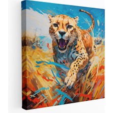 Popcas Çita Kanvas Tablo - Soyut Çita Duvar Sanatı - Duvar Sanatı Ev Dekorasyonu