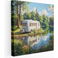 Popcas Kervan Kanvas Tablo - Huzurlu Göl Ihtimali