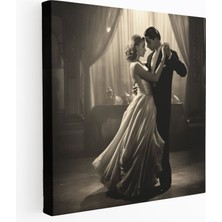 Popcas Klasik Salon Duvar Sanatı - Klasik Siyah ve Beyaz Romantizm Fotoğraf